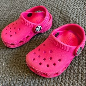 Pink Crocs - toddler size 4